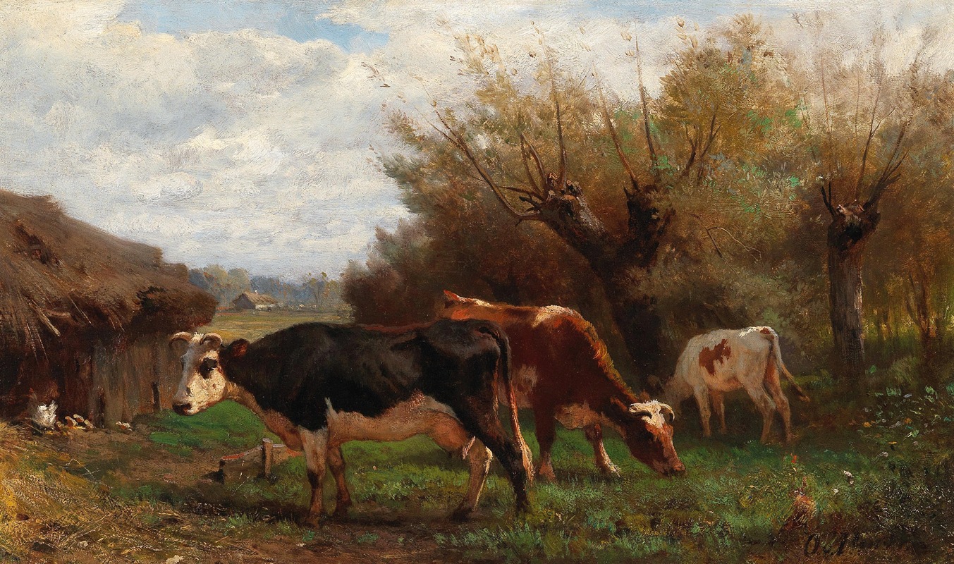 Cows Grazing by Отто фон Торен — digital art print download