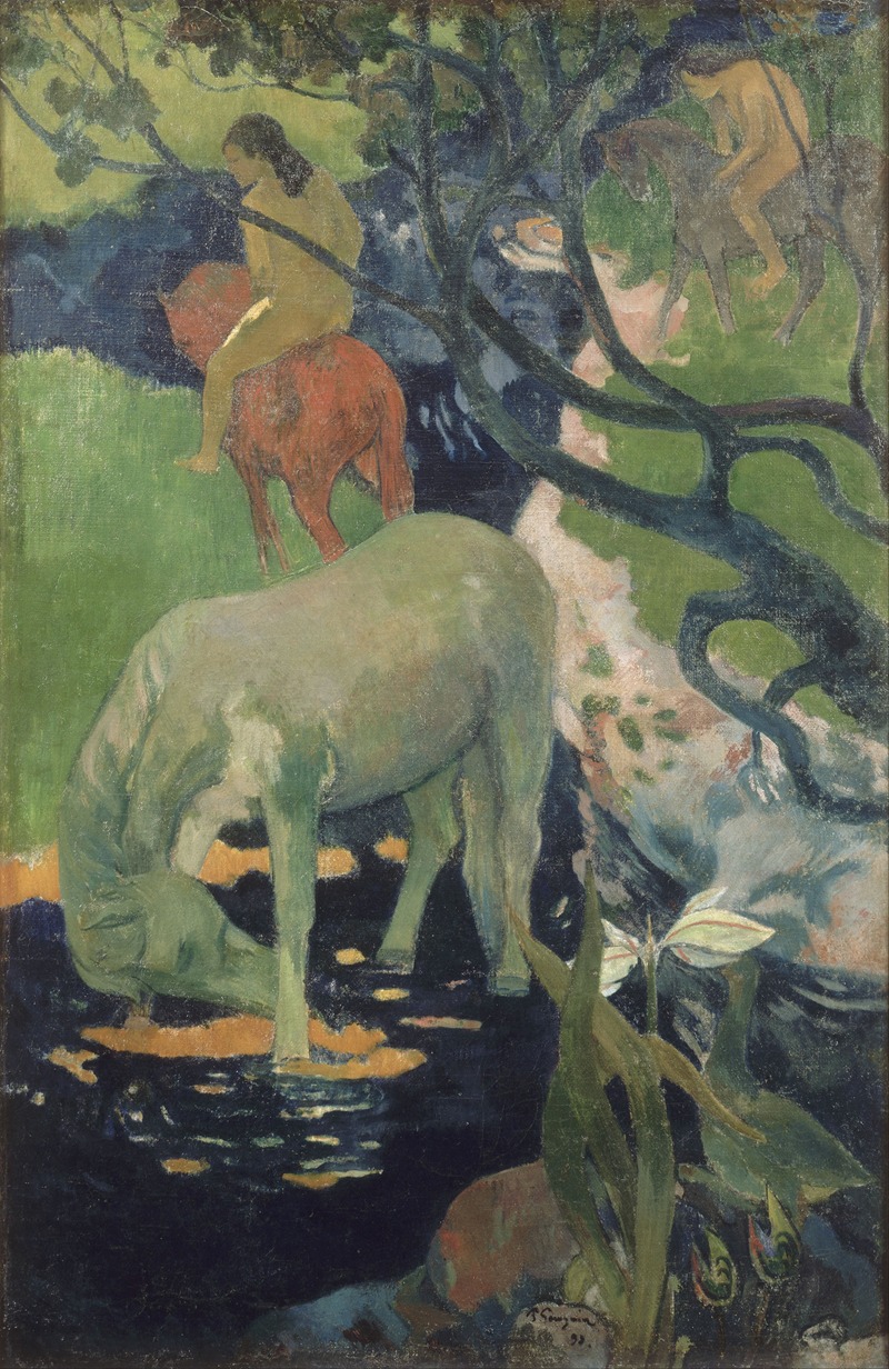 The White Horse by Поль Гоген, 1898 — digital art print download