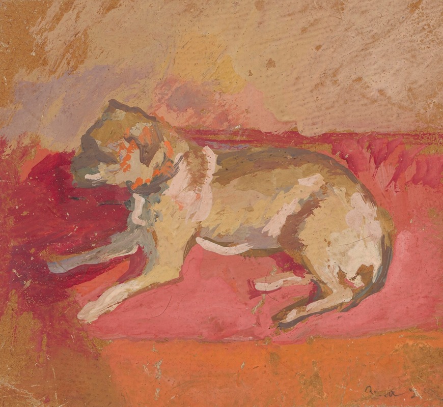 Lying dog by Зигмунт Валишевский, 1913-1914 — digital art print download