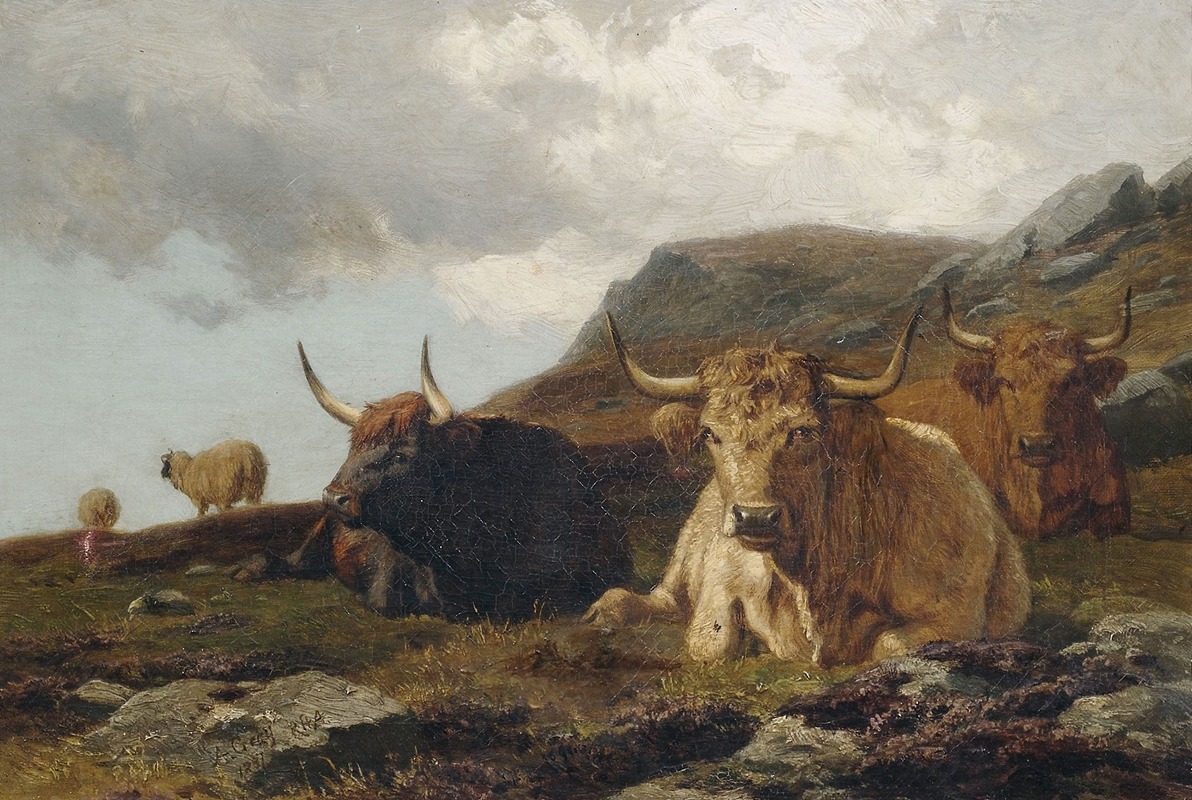 Hochlandrinder by Alfred Grey, 1887 — digital art print download