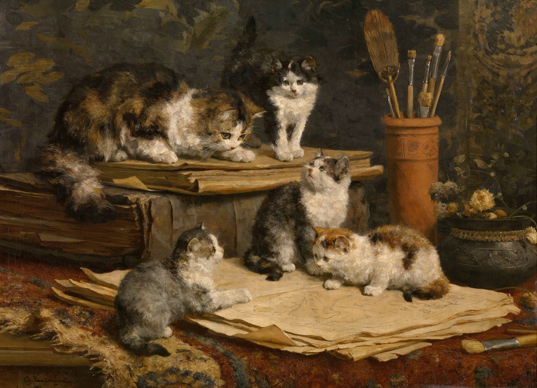 The Busybody by Charles Van Den Eycken, 1911 — digital art print download