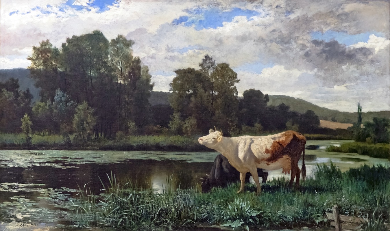 The cows by Edouard Bernard Debat-Ponsan — digital art print download