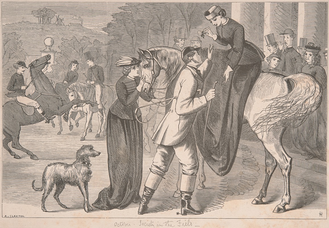 October – Society in the Field — Adelaide Claxton