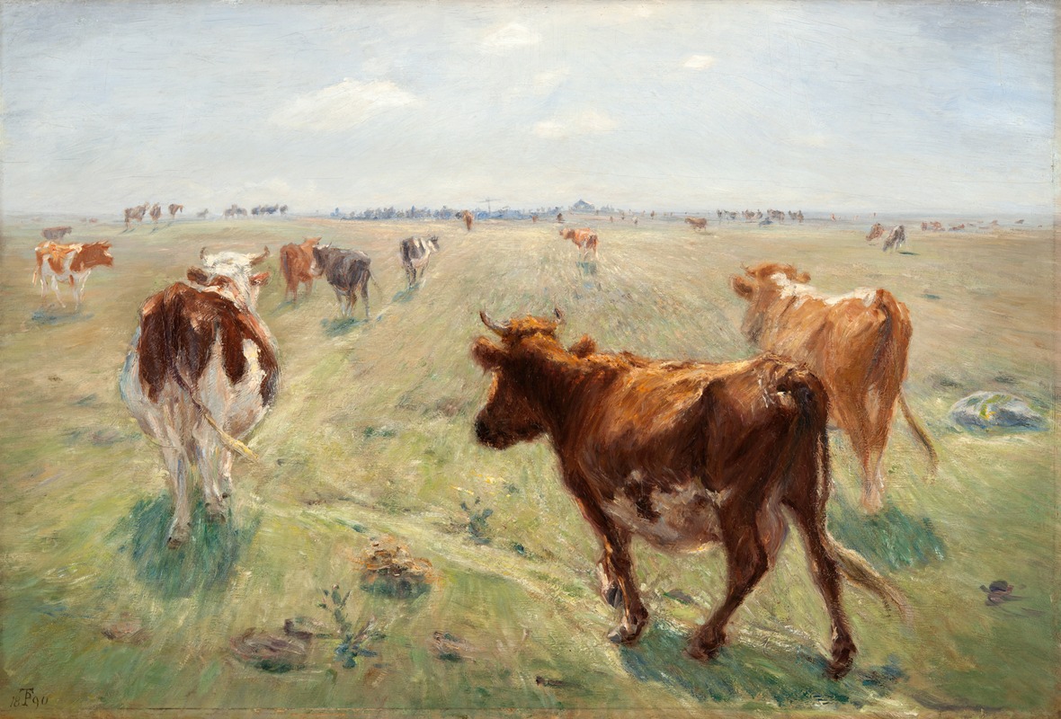 Cows out to Graze by Теодор Филипсен, 1890 — digital art print download