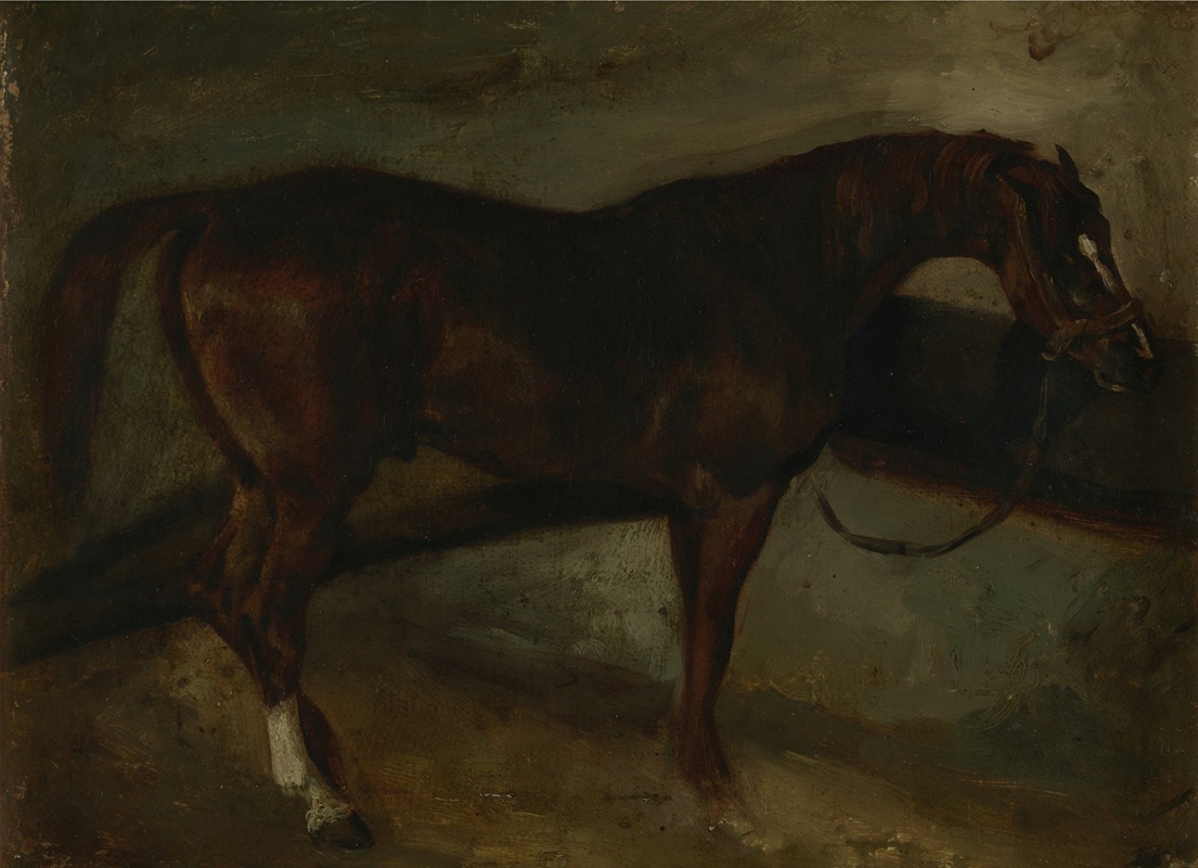 Brown horse by Теодор Жерико — digital art print download