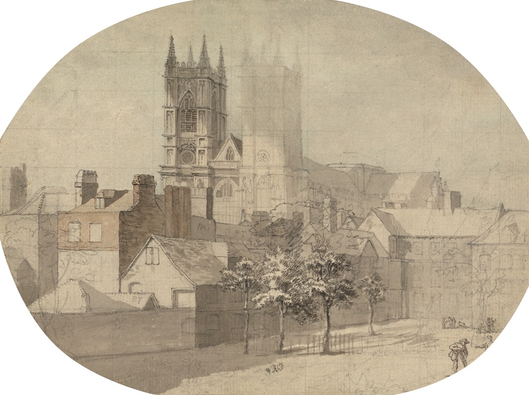Westminster Abbey from Dean's Yard by Alexander Nasmyth — digital art print download