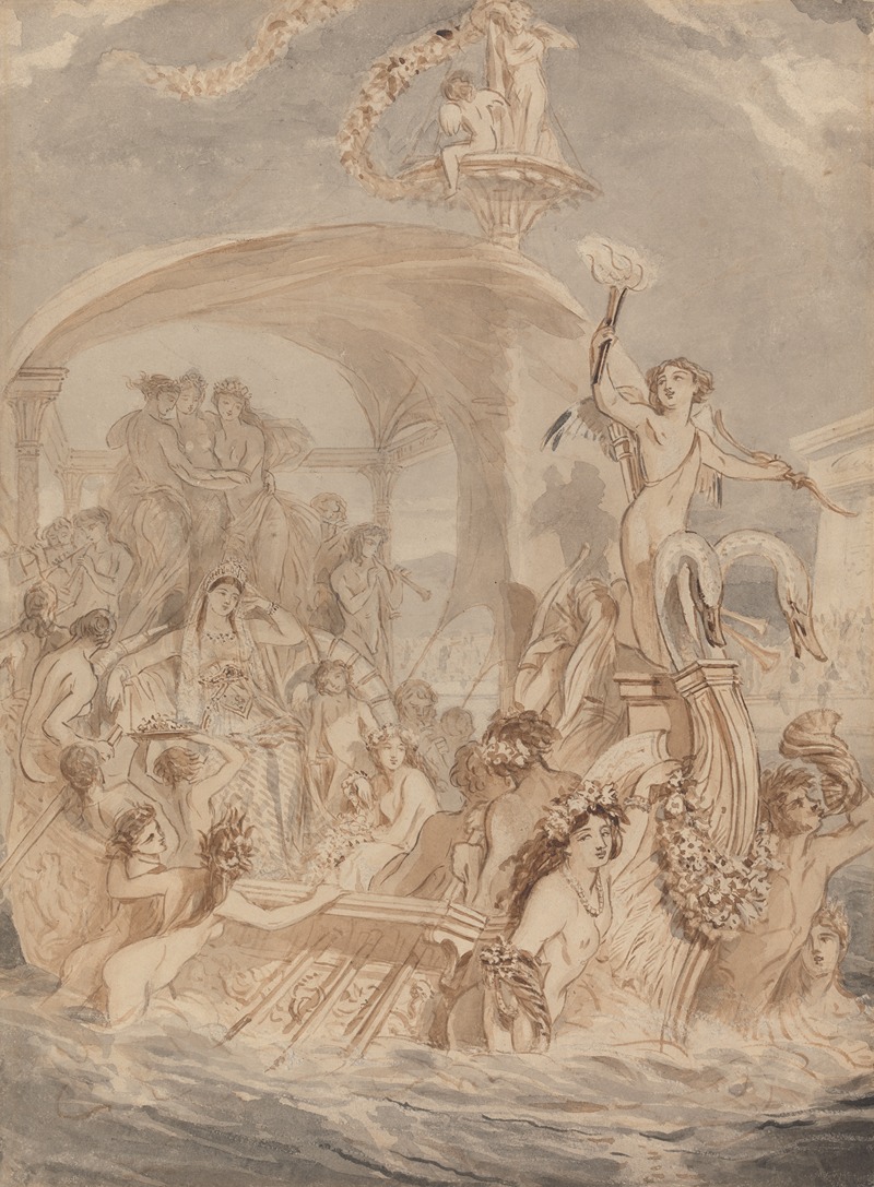 Cleopatra on the Cydnus to Meet Antony — Alfred Edward Chalon