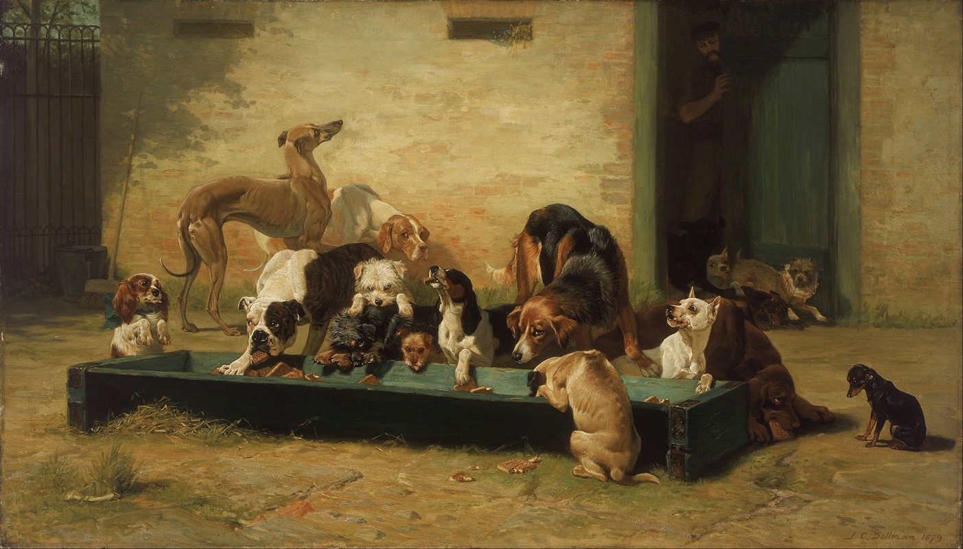 Table d'Hote at a Dogs' Home by Джон Чарльз Доллман, 1879 — digital art print download