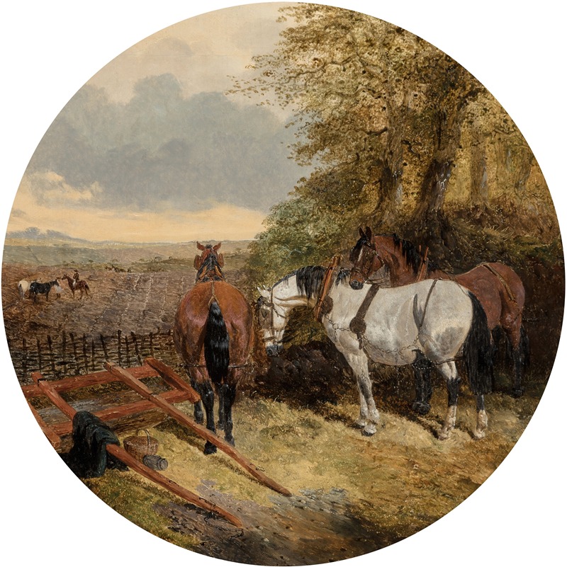 The plough team at rest by Джон Фредерик Херринг-младший — digital art print download