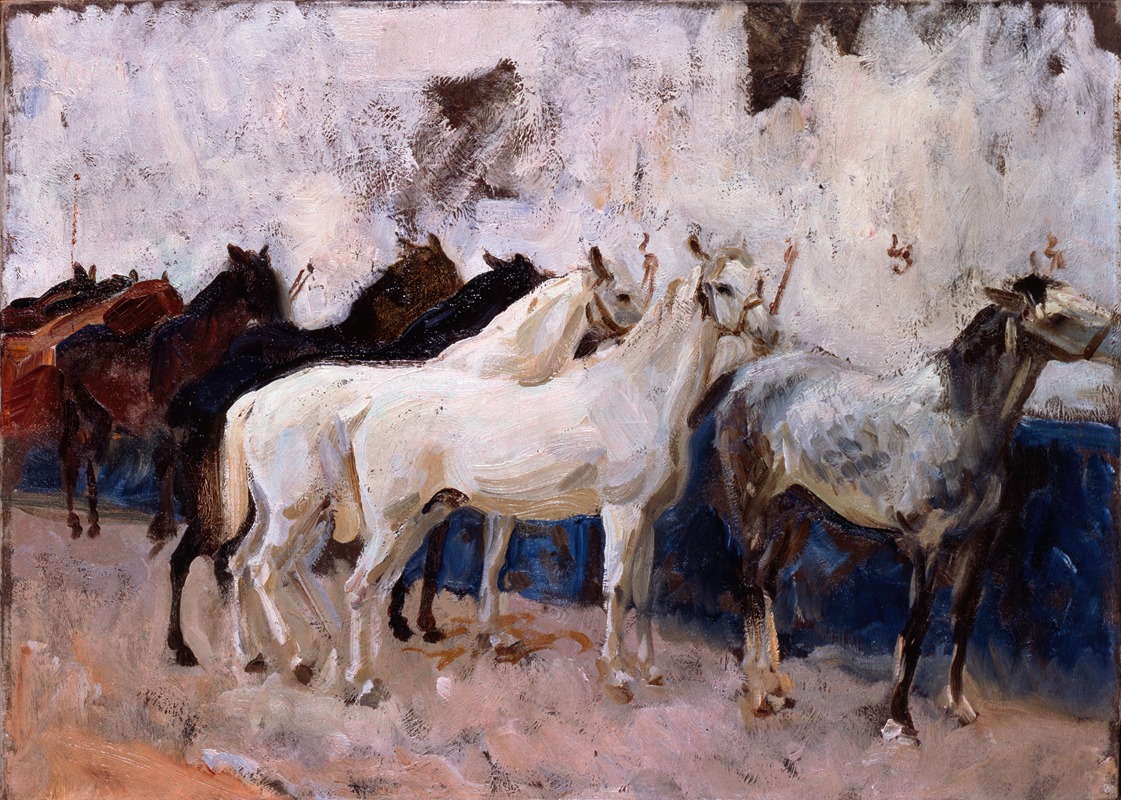 Horses at Palma by Джон Сингер Сарджент, 1908 — digital art print download