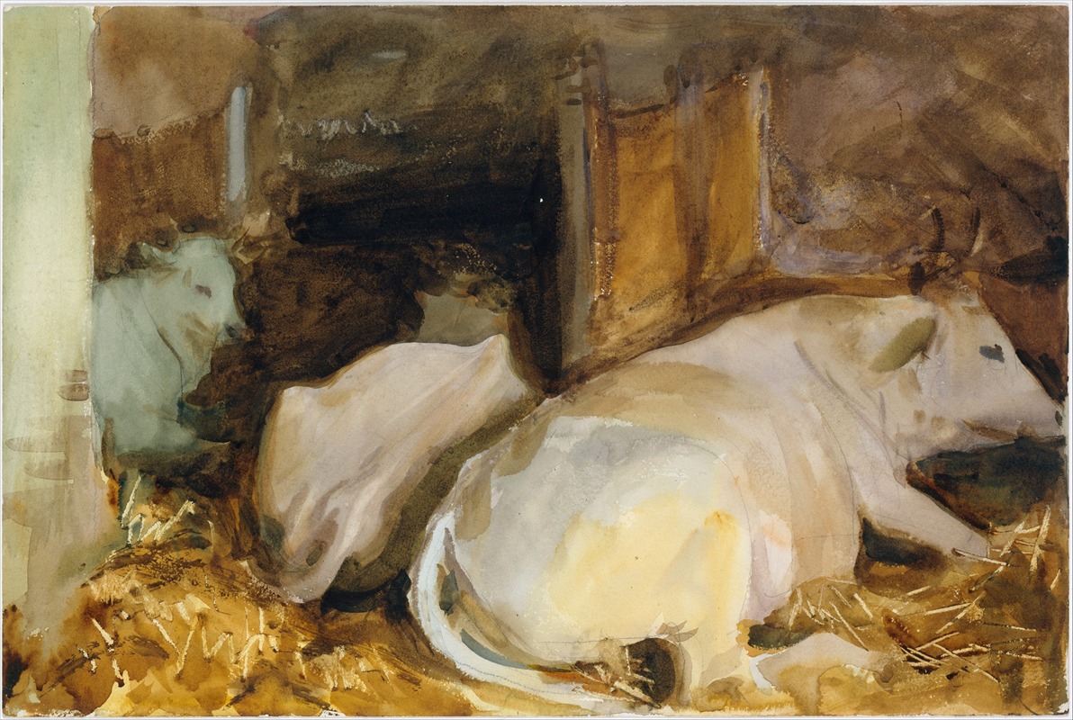 Three Oxen by Джон Сингер Сарджент — digital art print download