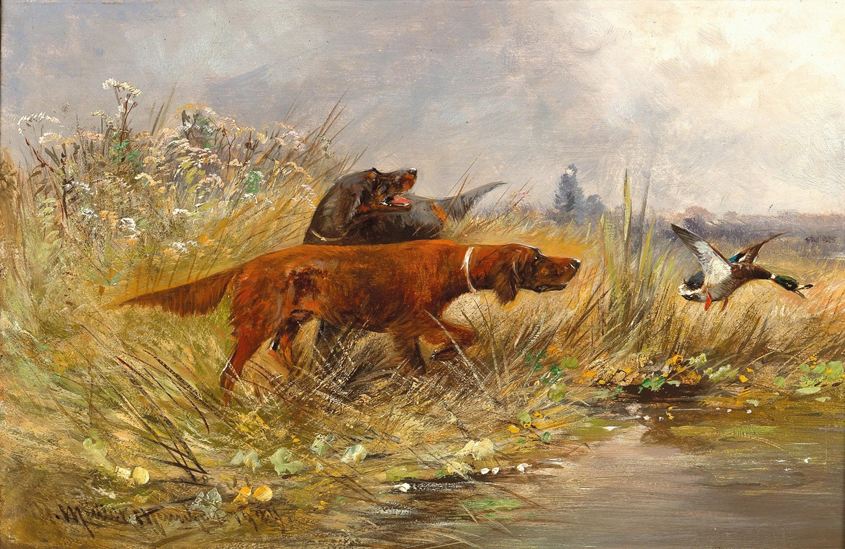 A Duck Hunt by Мориц Мюллер, 1909 — digital art print download