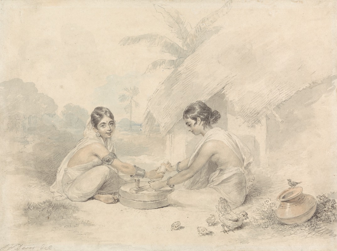 Native Women from Bengal by Артур Уильям Девис — digital art print download