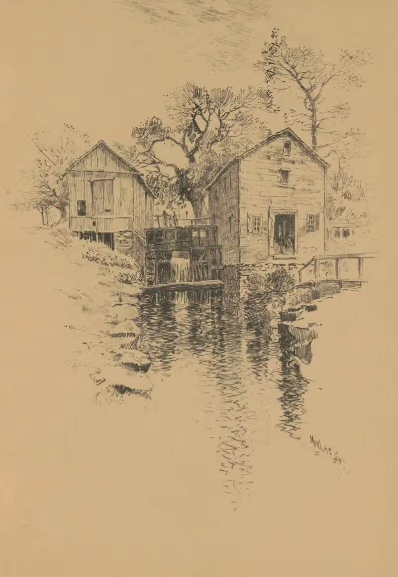 Старая мельница, парк Ван Кортлендт by Шарль Фредерик Уильям Мелятц, 1899 — digital art print download