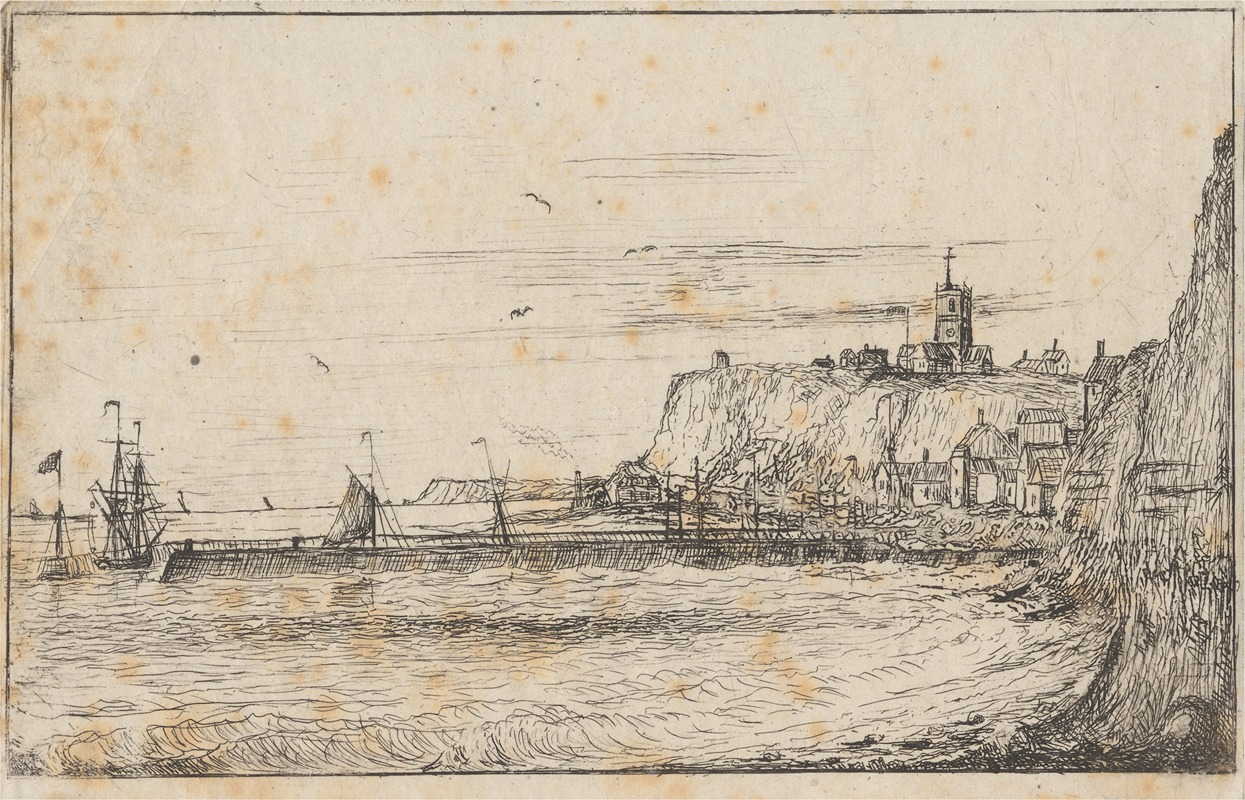 Harbour Scene with Town by Charles Golding Constable — digital art print download