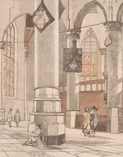 Church Interior after Pieter Saenredam. by Cornelis Ploos van Amstel — digital art print download