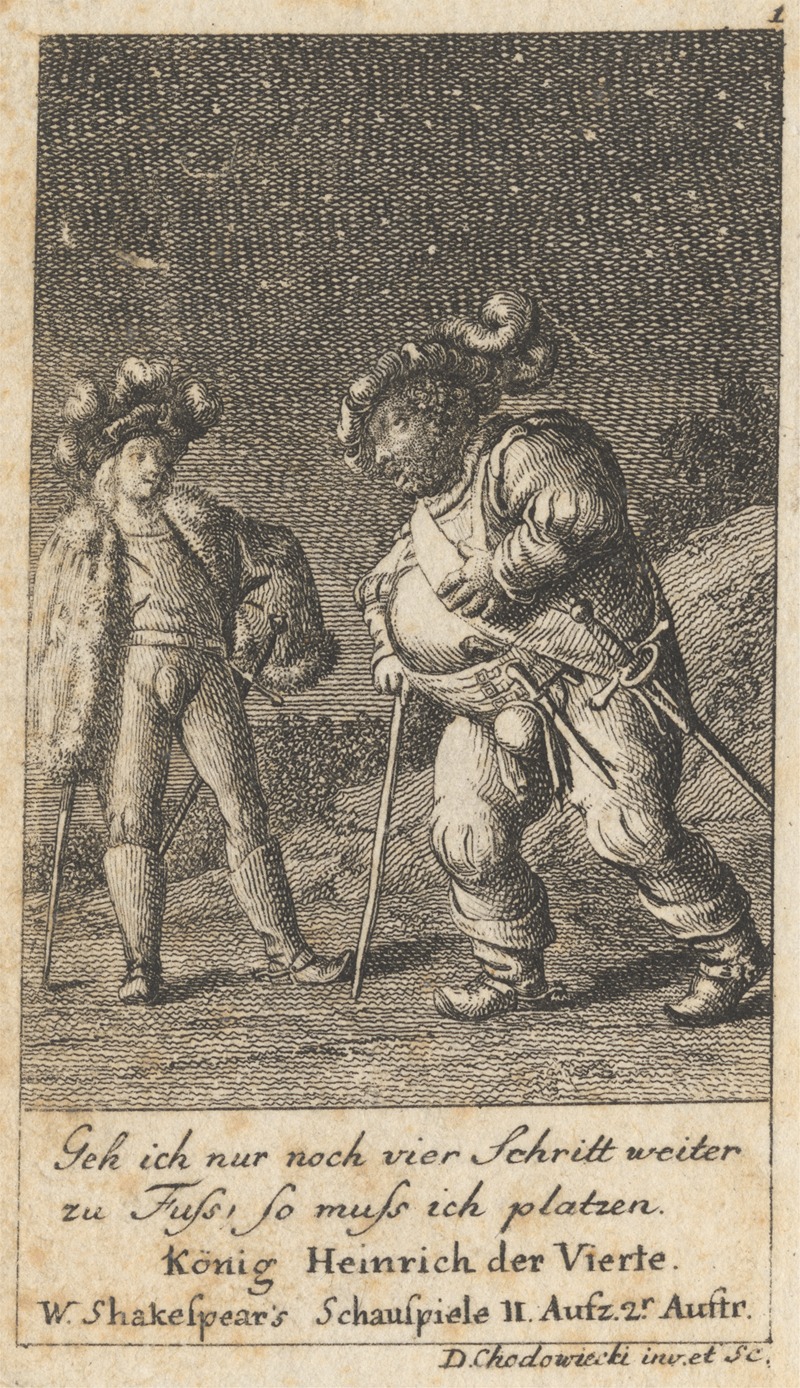 'Henry IV, Part I,' Act II, Scene II. — Daniel Nikolaus Chodowiecki