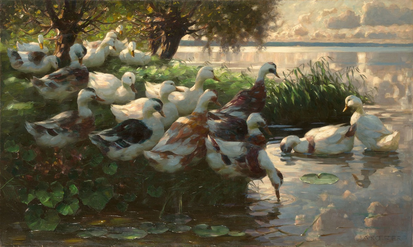 Enten am Seeufer by Александр Кёстер — digital art print download