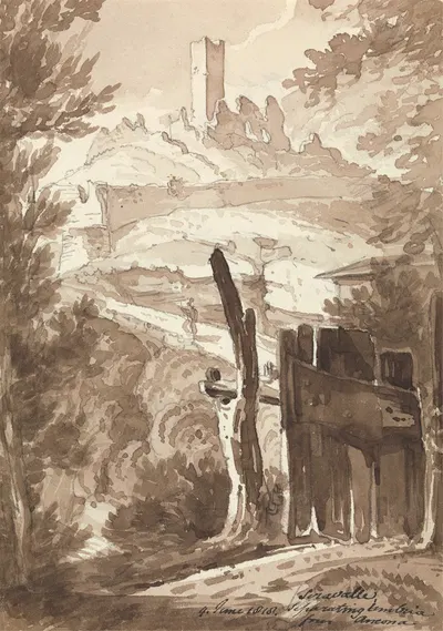 Ruins at Chiaravalle near Ancona, Italy by Эдвард Джонс, 1818 — digital art print download