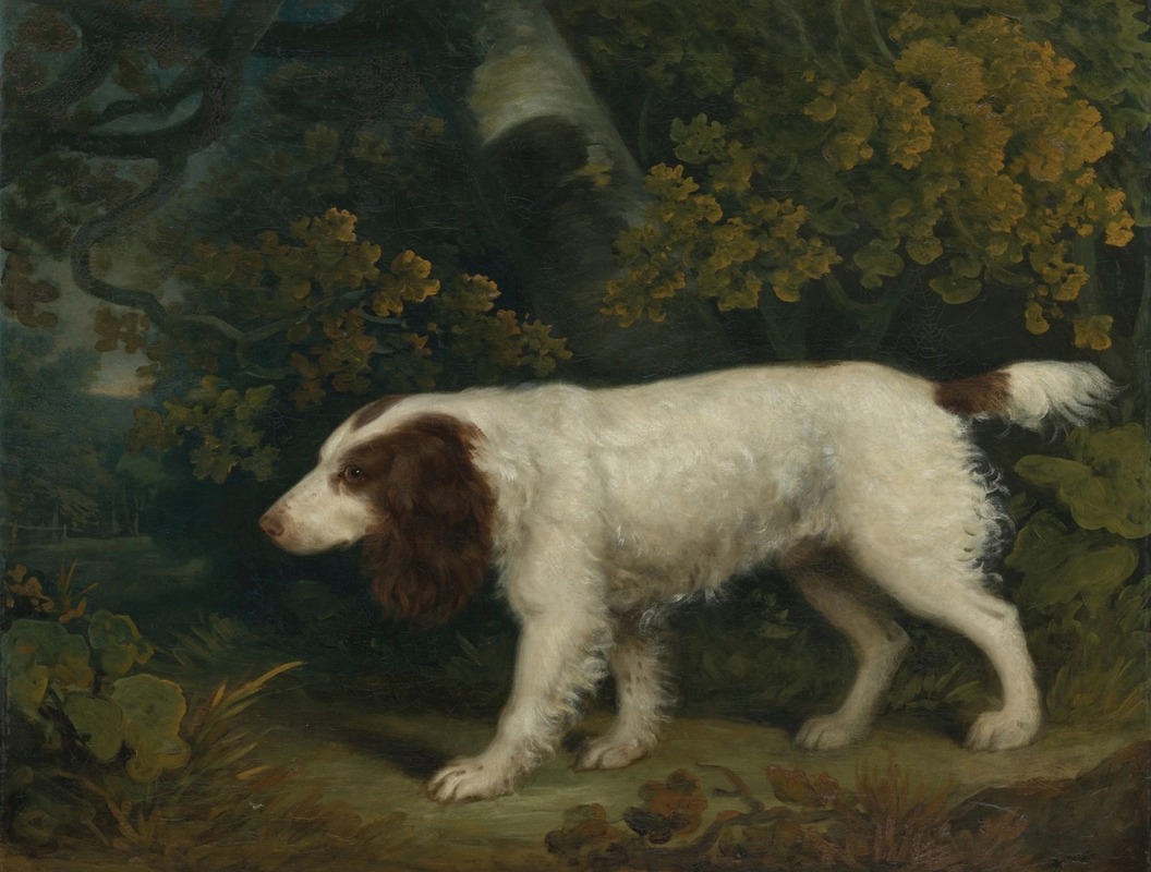 A Spaniel in a Landscape by Сорей Гилпин — digital art print download