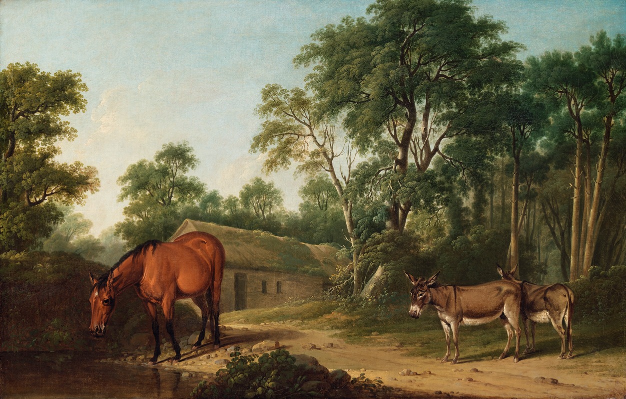 A Bay Horse and Two Donkeys — Томас Робертс
