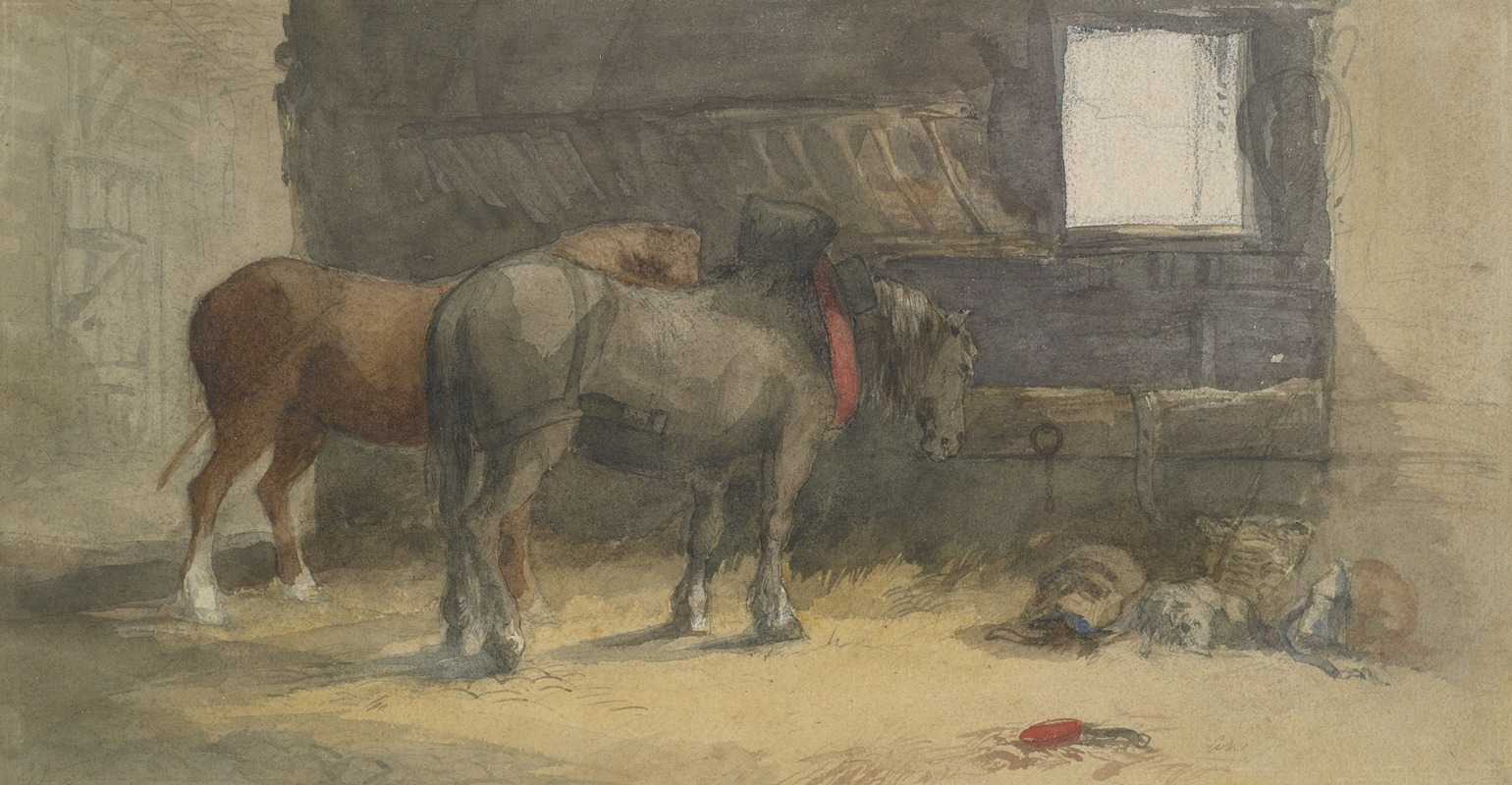 Horses by Джордж Морланд, 1794 — digital art print download