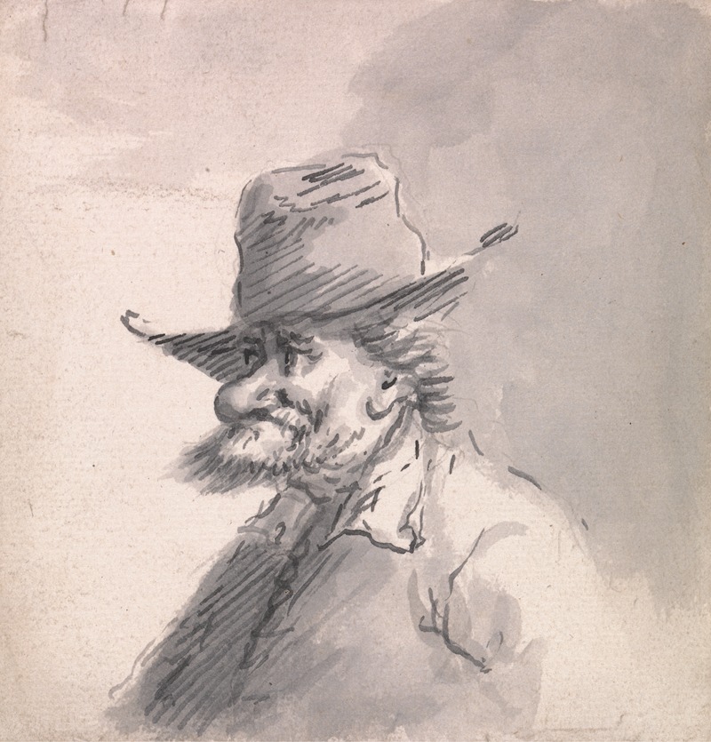 A Man with a Bottle-Nose Wearing a Hat — Francis Le Piper