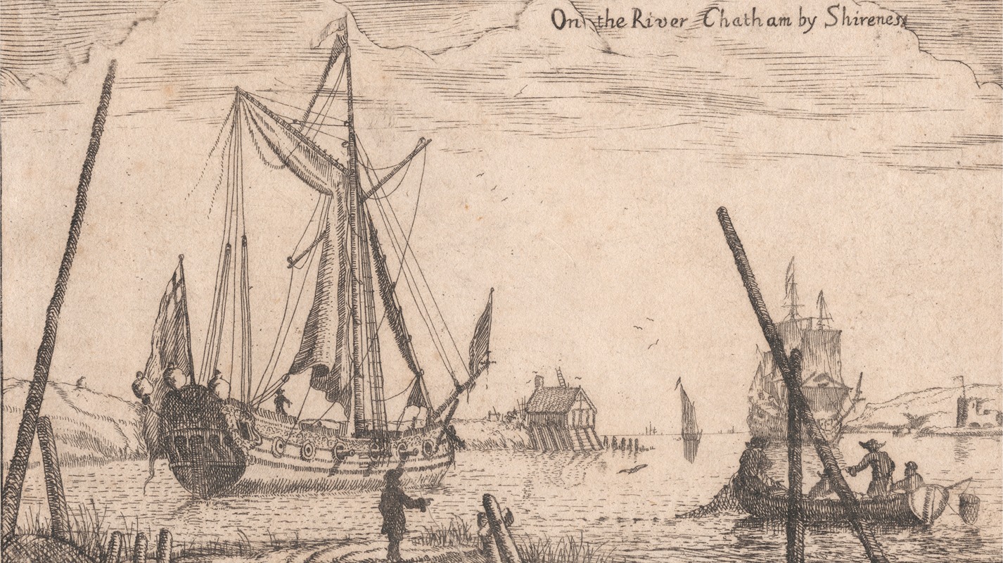 On the River Chatham by Shireness by Фрэнсис Плейс — digital art print download
