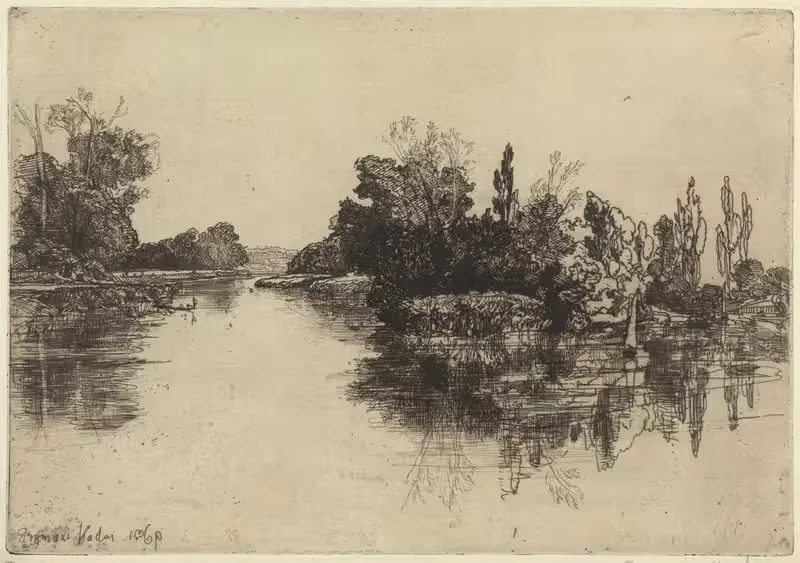 The Island Opposite Boyle's Farm — Francis Seymour Haden