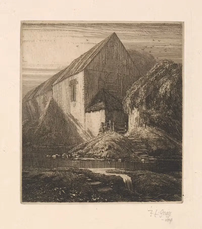 Meppershall Chapel by Frederick Landseer Maur Griggs, 1915 — digital art print download