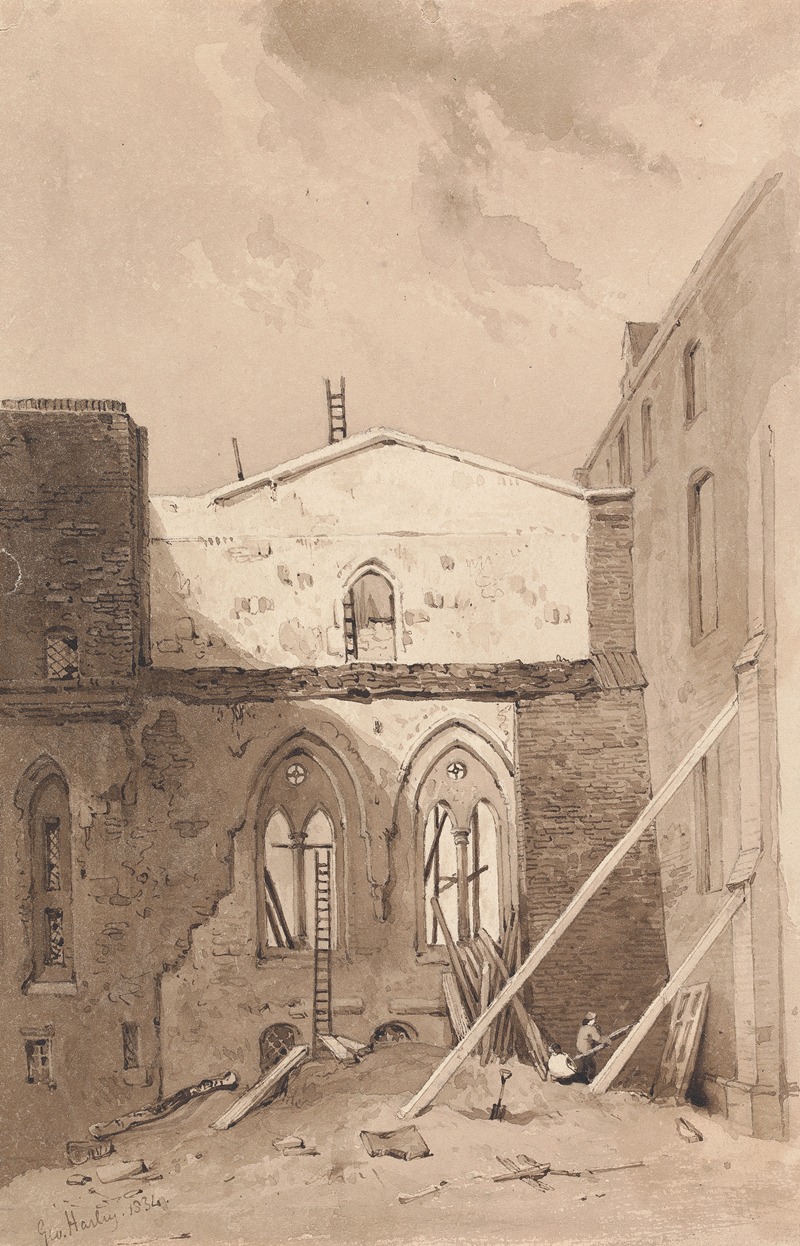 Ruins of Westminster Palace — George Harley