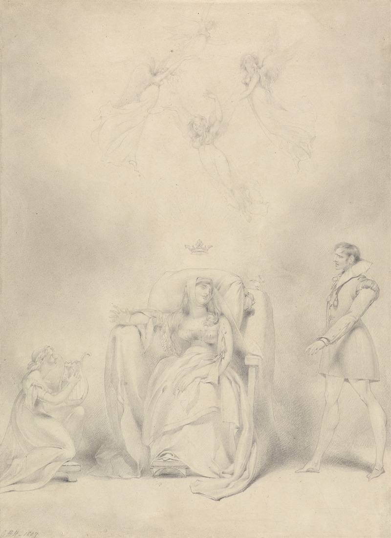 Queen Katherine's Dream by Джордж Генри Харлоу, 1807 — digital art print download