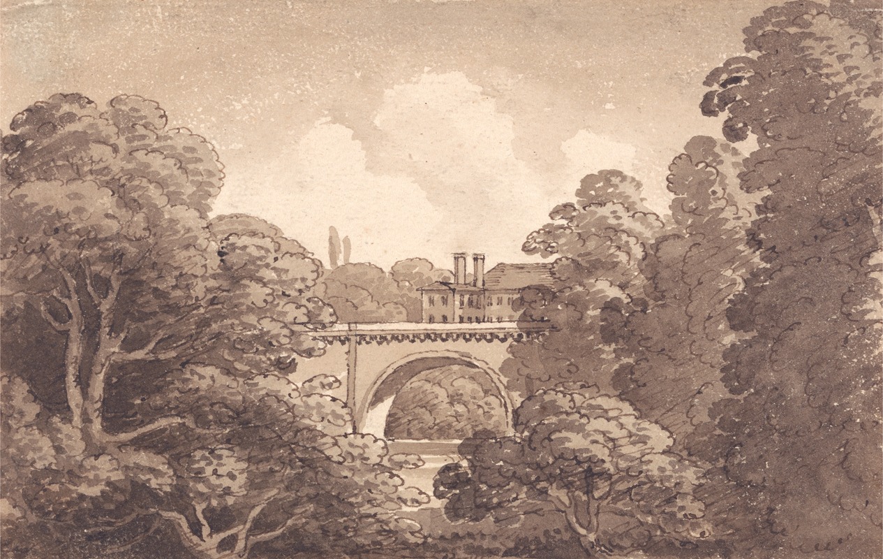 View of a Bridge by Джордж Хериот, 1819 — digital art print download