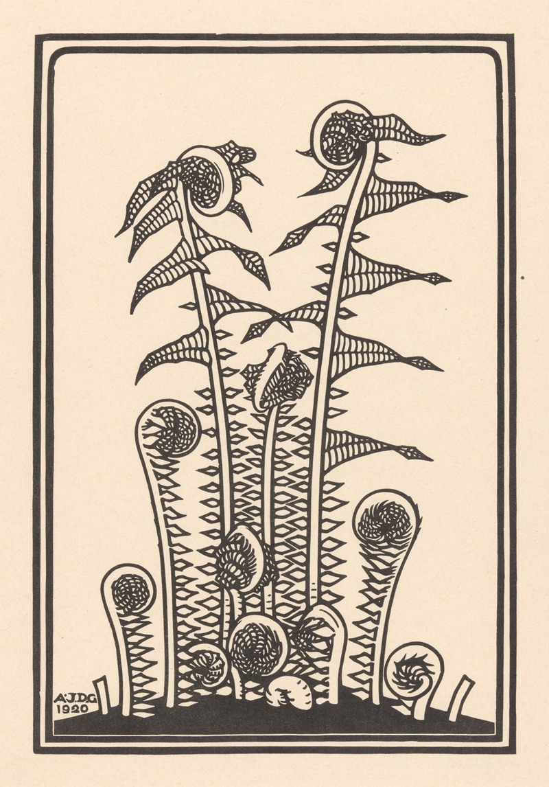 Ferns by Джули де Грааг, 1920 — digital art print download