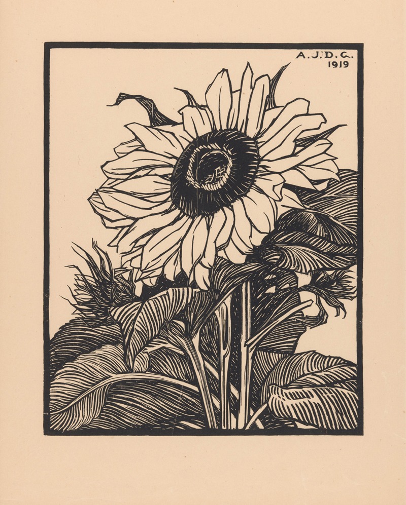 Sunflower by Джули де Грааг, 1919 — digital art print download