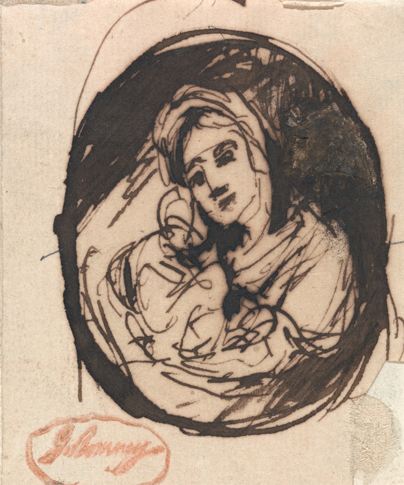 Mother and Child by Джордж Ромни — digital art print download