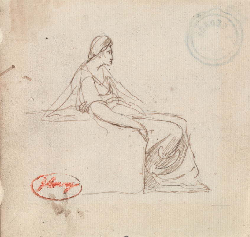 Seated Woman by Джордж Ромни — digital art print download