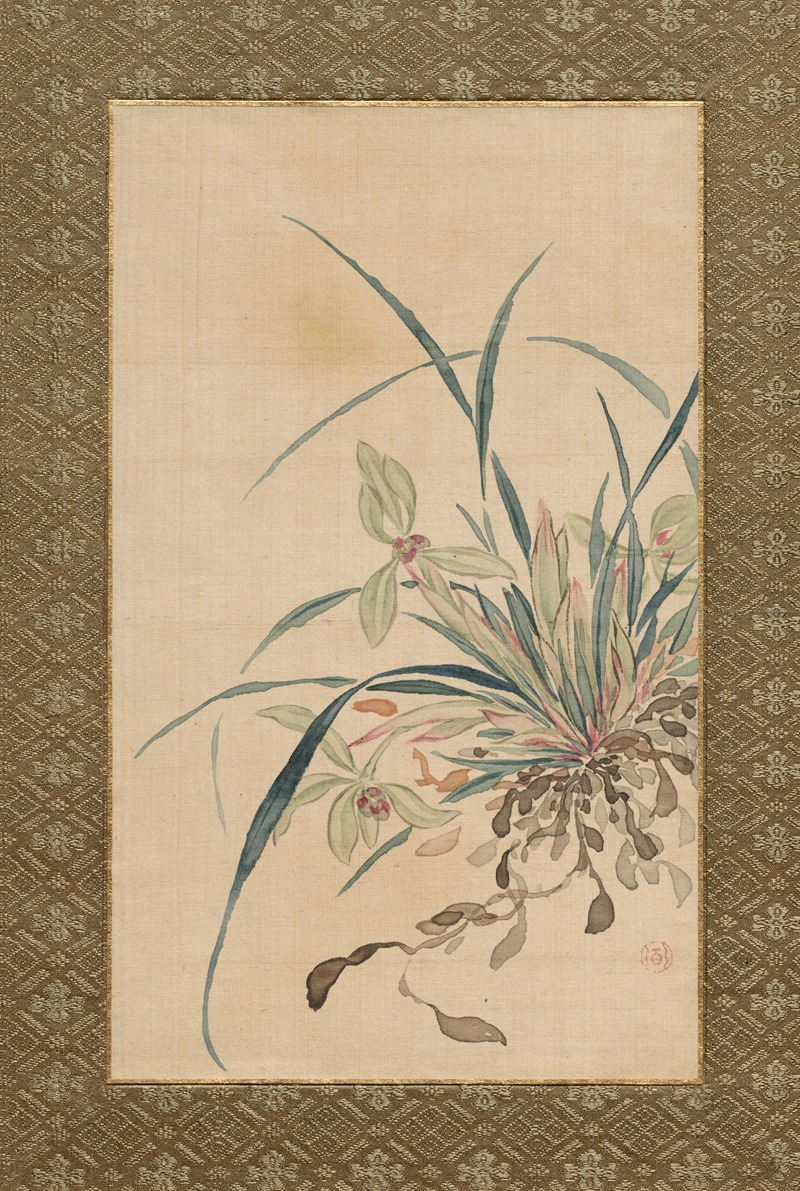 Flowers and Grasses Pl.2 by Цубаки Чинзан, 1841 — digital art print download