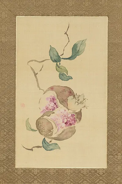 Flowers and Grasses Pl.4 by Цубаки Чинзан, 1841 — digital art print download
