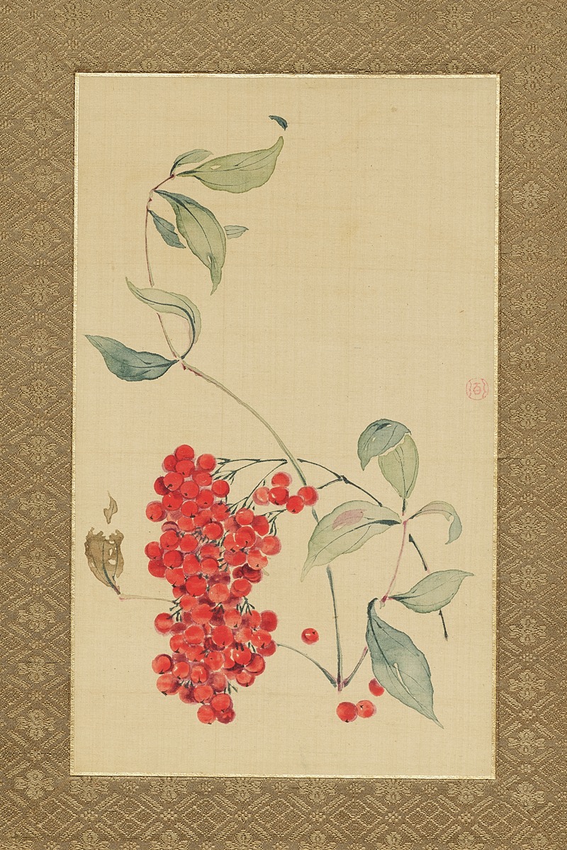 Flowers and Grasses Pl.5 by Цубаки Чинзан, 1841 — digital art print download