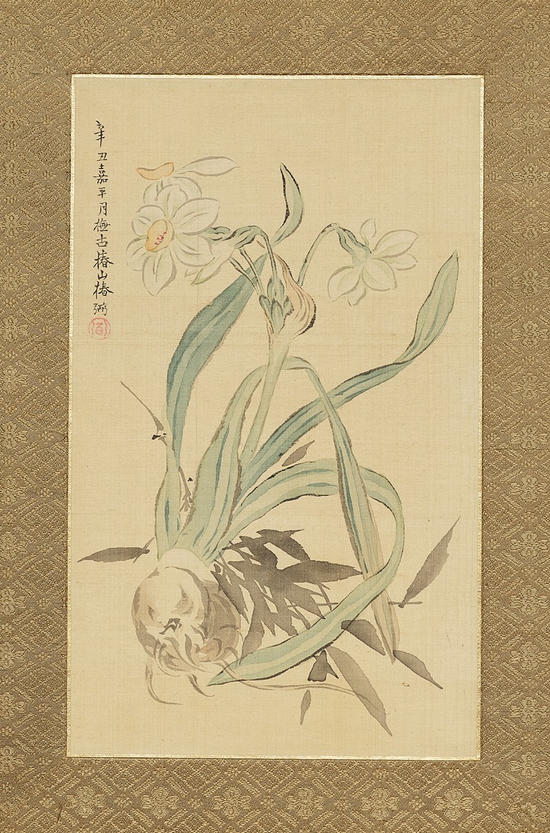 Flowers and Grasses Pl.6 by Цубаки Чинзан, 1841 — digital art print download