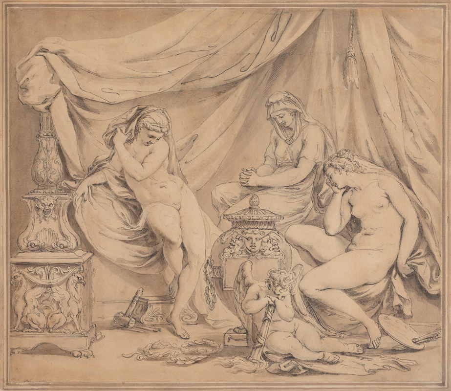 Design for a Monument to the Memory of Michaelangelo — Giovanni Battista Cipriani
