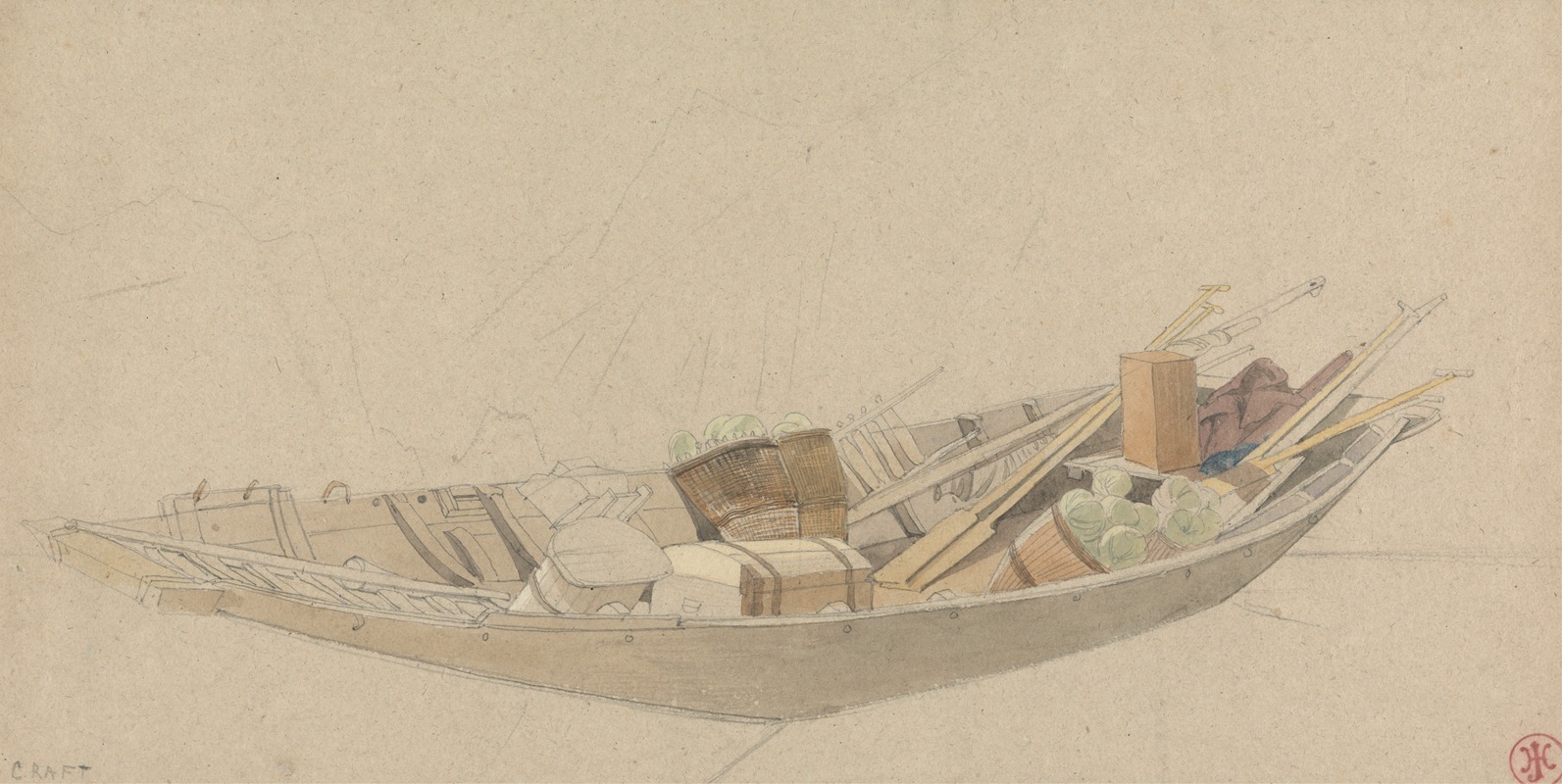 A Laden Boat by Harry John Johnson — digital art print download