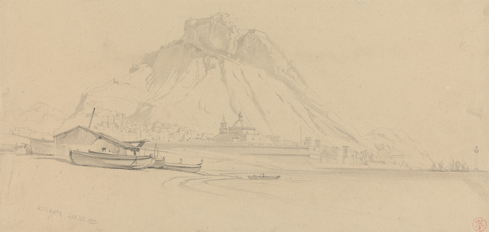 Alicante, Spain by Гарри Джон Джонсон, 1853 — digital art print download