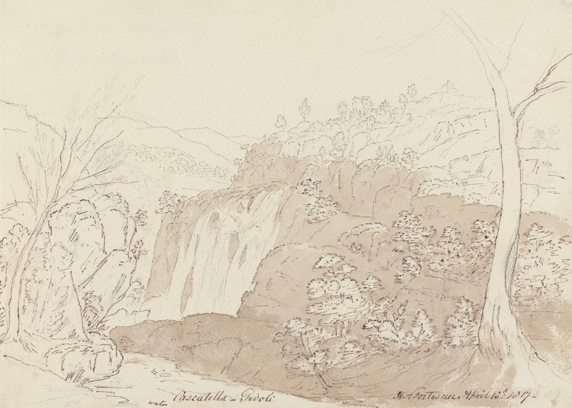 Cascatella, Tivoli, 1817 by Henrietta Anne Fortescue, 1817 — digital art print download