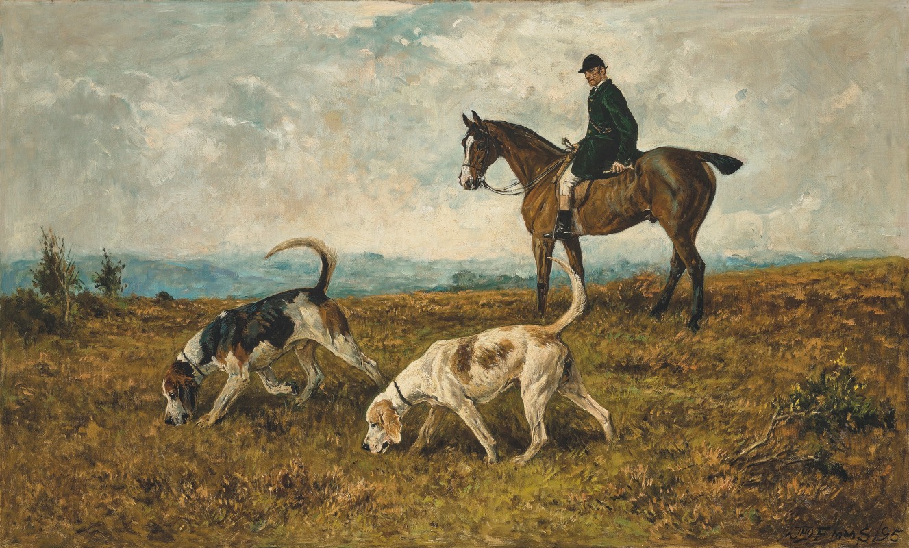 On the scent by John Emms, 1895 — digital art print download