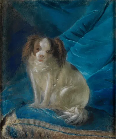 Bellamina, Schoßhündchen der Markgräfin Karoline Luise von Baden by Йозеф Меллинг — digital art print download