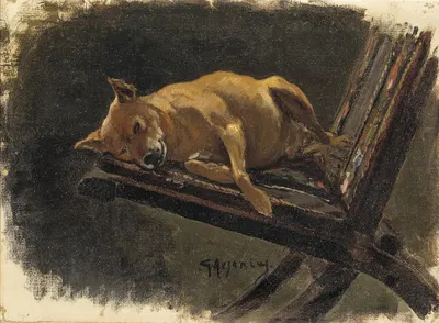 Dog, Lying Down by Karl Georg Arsenius — digital art print download