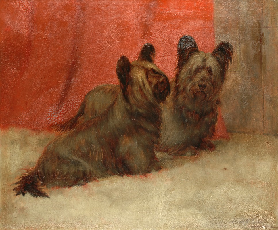 Portrait of two Skye terriers — Maud Earl