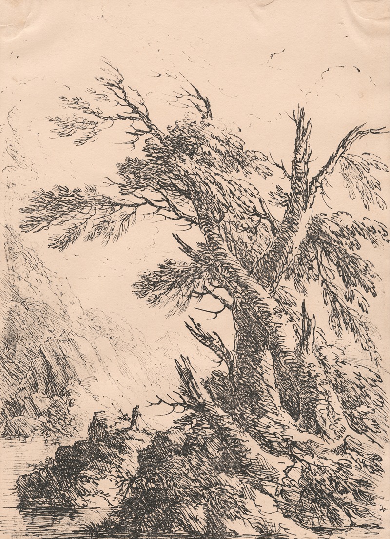 Landscape with Old Trees by Water by Henry Richard Greville third Earl of Warwick, 1803 — digital art print download